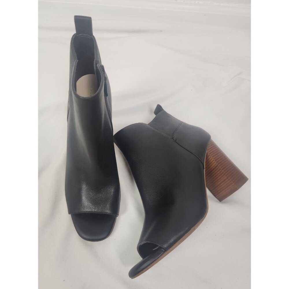 Cole Haan Women's Sz. 10B Black Open Toe Block Heel Booties